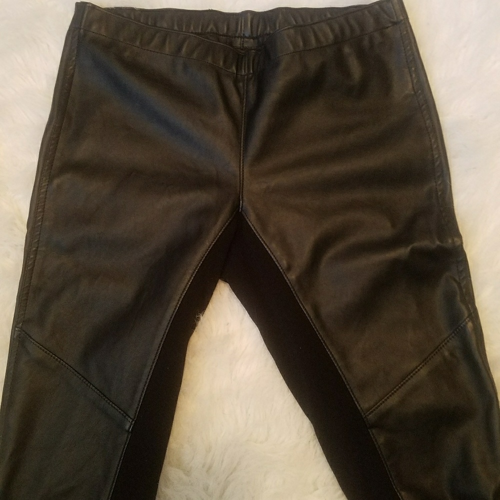 stretch faux leather pants - Picture 4 of 4